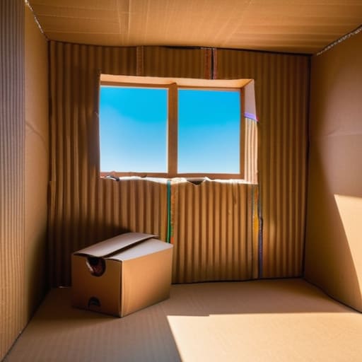 DIY Cardboard Box Architecture playhouse.