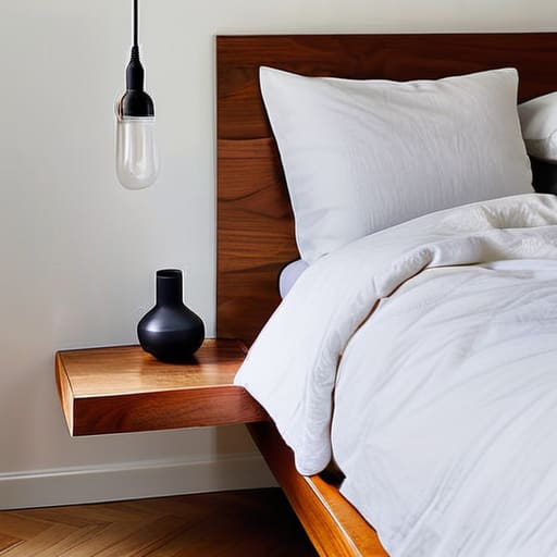 Ditch the bulky nightstand for space.