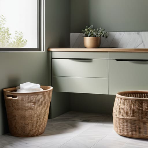 Laundry room organization storage solutions.
