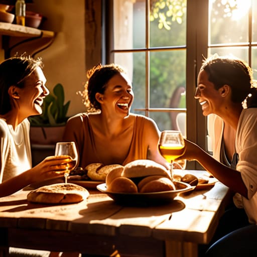 How shared meals build friendships through eating.